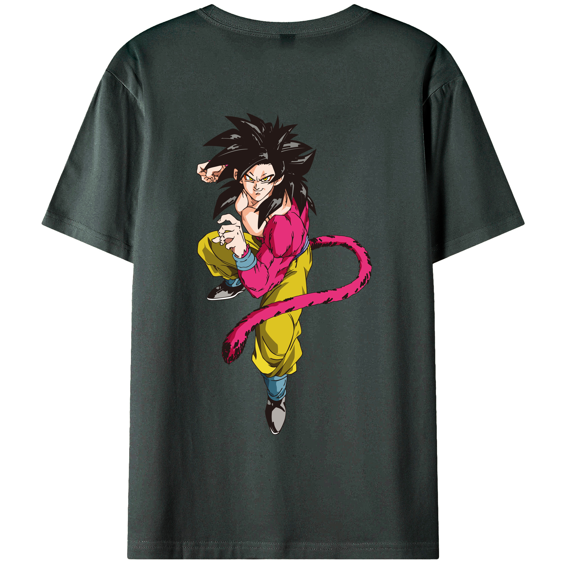 （画像用） ドラゴンボール 孫悟空（そん ごくう）Son Goku カカロット DRAGON BALL Kakarotto 綿100％ メンズ半袖Tシャツ（バックプリント） 通気性